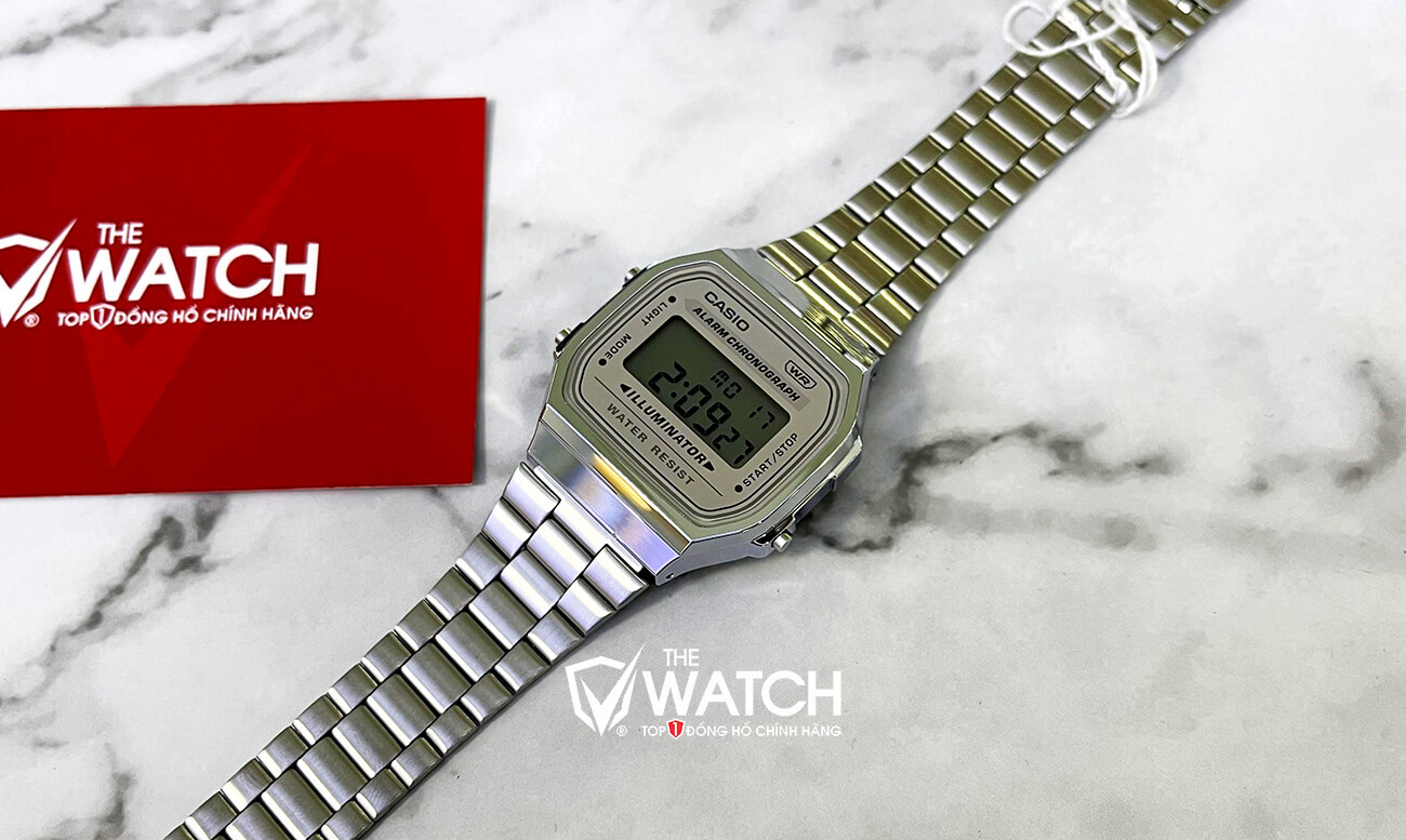 Orologio Casio Vintage A168WA-5AYES Digitale Con Quadrante Marrone