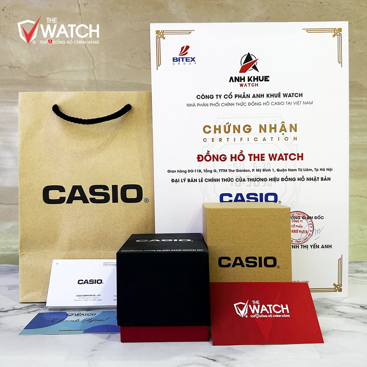 túi hộp đồng hồ casio